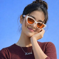 Syra | Transparent-White Medium Full Rim Cat-Eye Sunglasses for Women [UV-protected] HASHTAG X WHITECHERRY