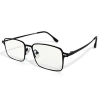 Crystar | Black Medium Full Rim Rectangle Clip-on for Men & Women [Clip-on]