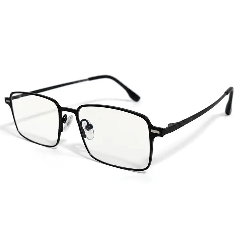 Crystar | Black Medium Full Rim Rectangle Clip-on for Men & Women [Clip-on]