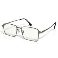Crystar | Silver Medium Full Rim Rectangle Clip-on for Men & Women [Clip-on]