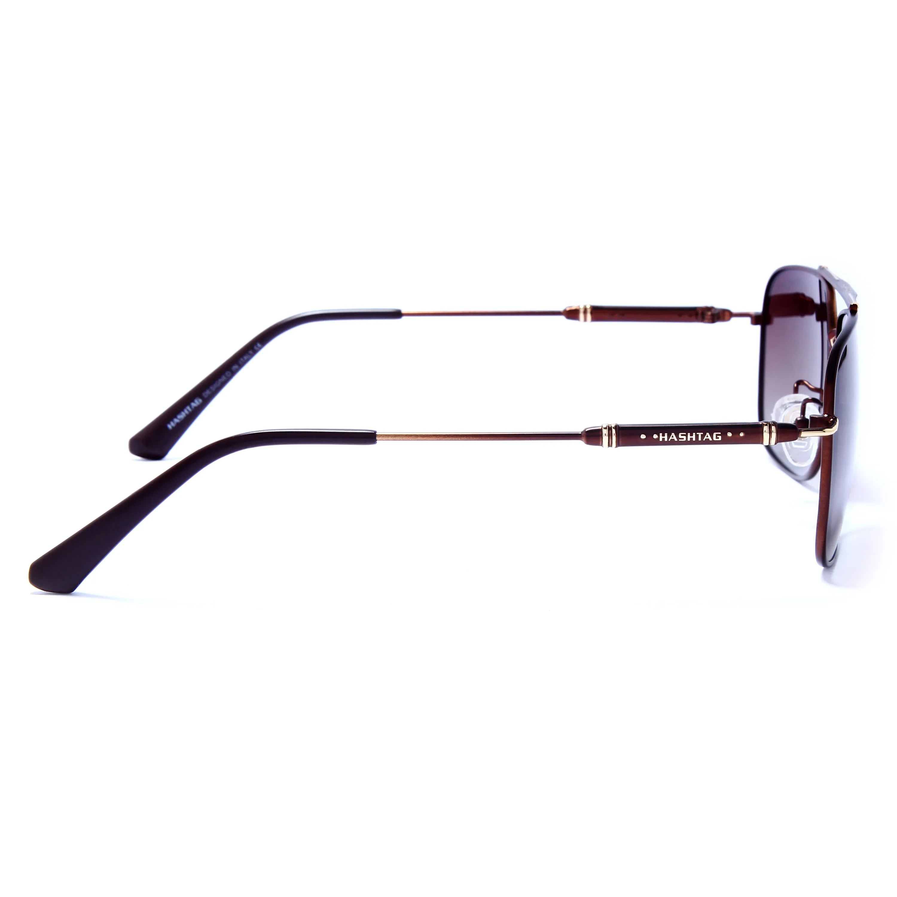Unity | Gradient Brown Medium Full Rim Square Sunglasses for Men & Women [Polarized]