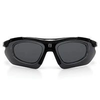 Valkor | Black Free Size Half Rim Shield Sports Sunglasses for Men & Women Changeable Lens[Polarized]