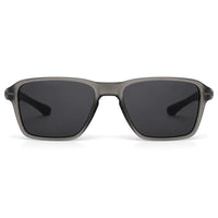 Rift | Grey/Black Large Full Rim Rectangle Sports Sunglasses for Men & Women [Polarized]