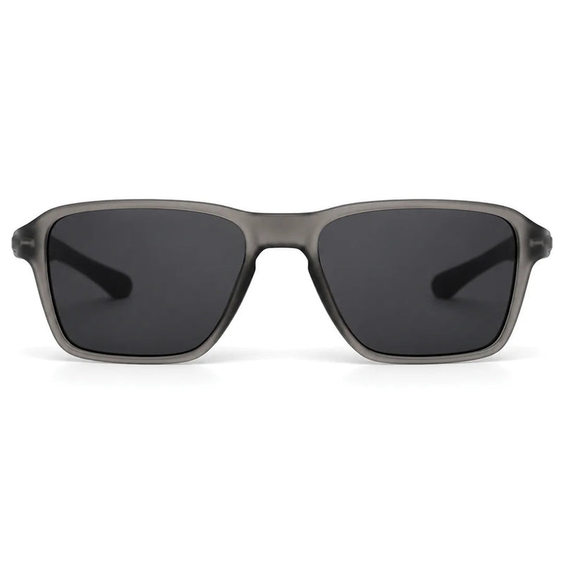 Rift | Grey/Black Large Full Rim Rectangle Sports Sunglasses for Men & Women [Polarized]