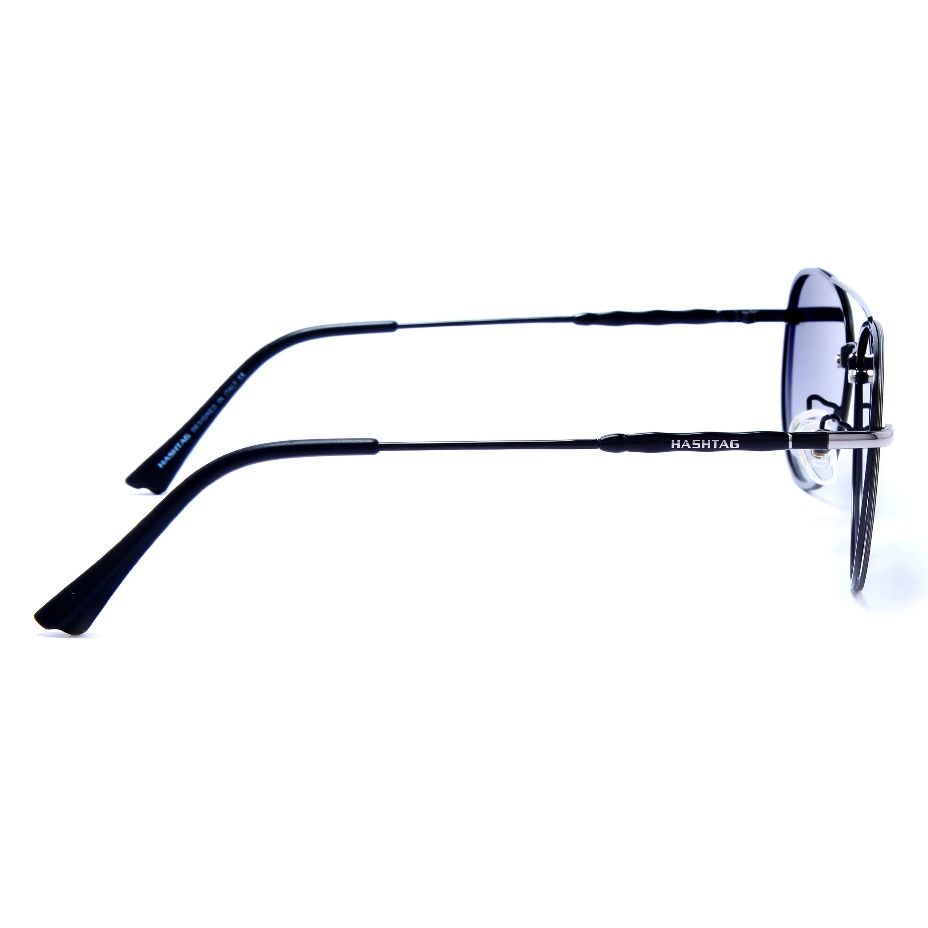 Nuvia | Gradient Blue Medium Full Rim Aviator Sunglasses for Men & Women [Polarized]