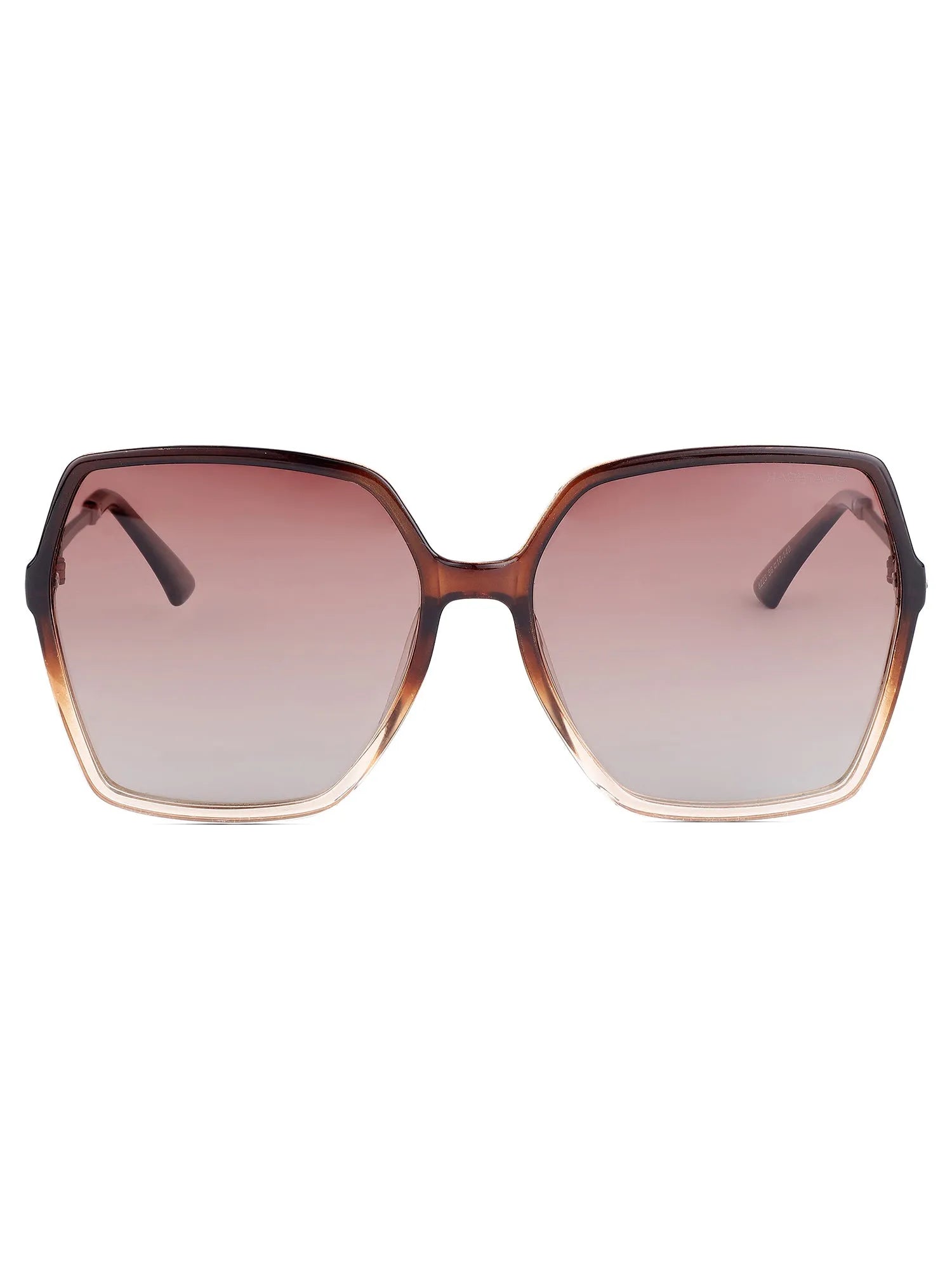 Ulyra | Gradient Brown Large Full Rim Square Sunglasses for Women [Polarized]