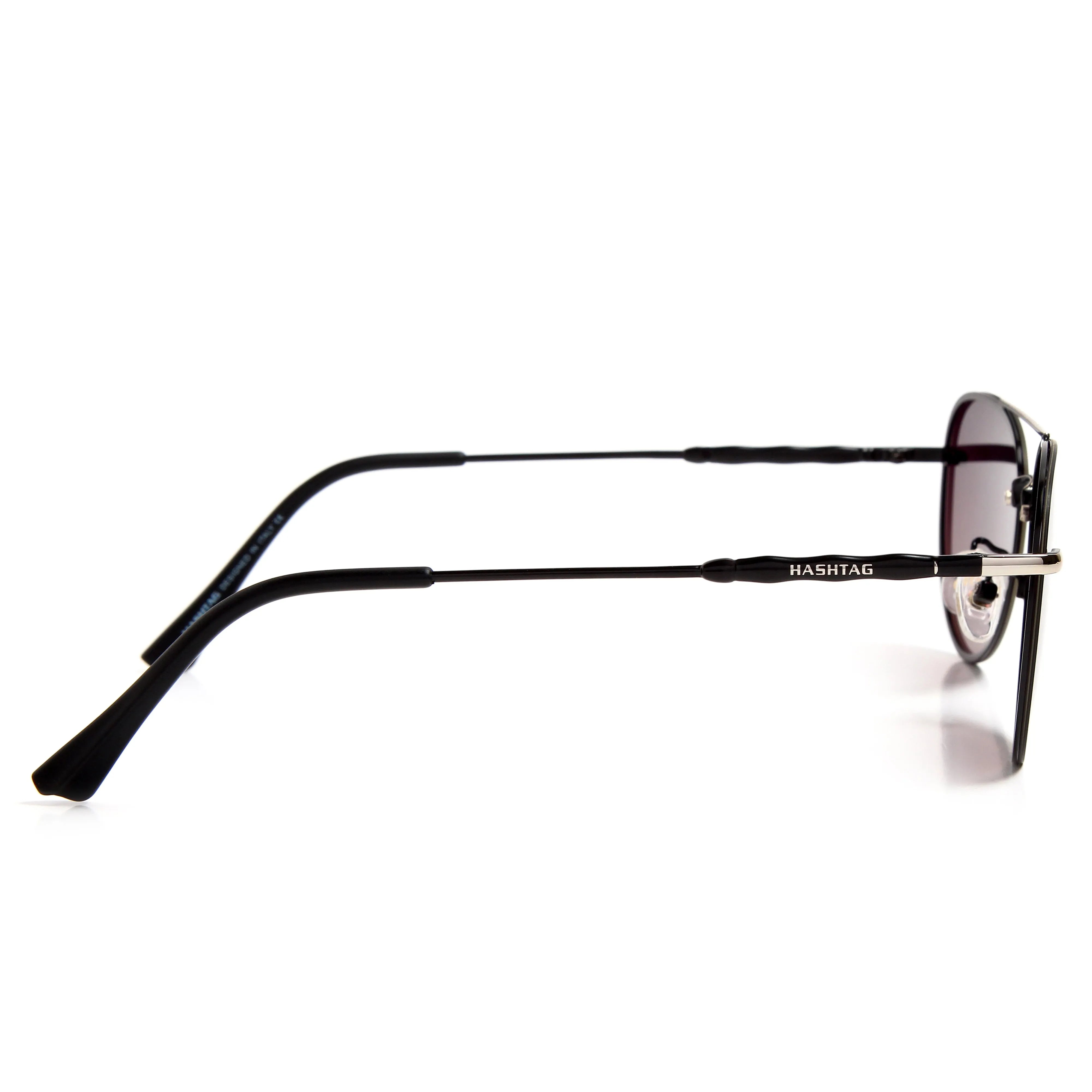 Nuvia | Gradient Pink brown Medium Full Rim Aviator Sunglasses for Men & Women [Polarized]