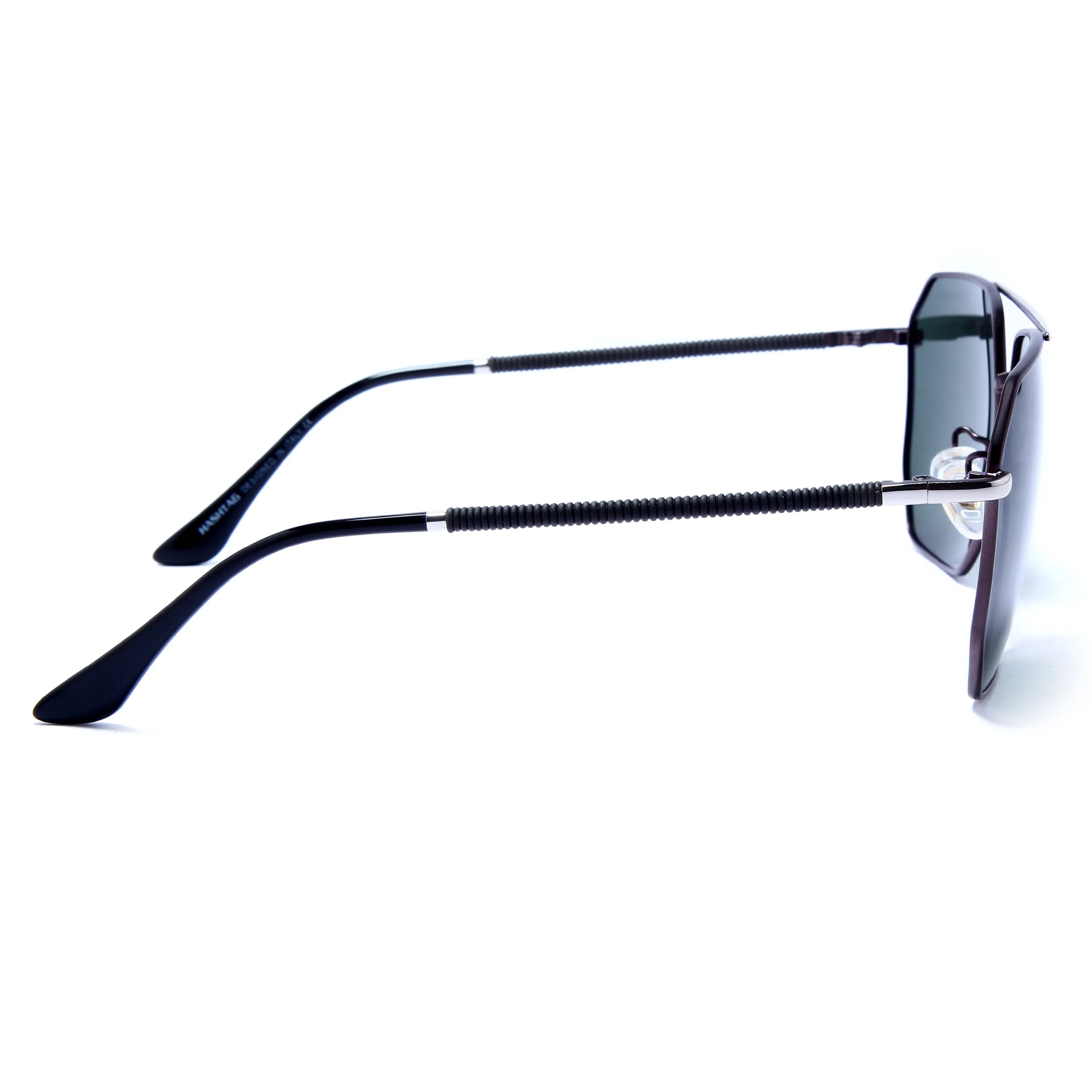 Lenis | Green Large Full Rim Haxagonal Sunglasses for Men & Women [Polarized]
