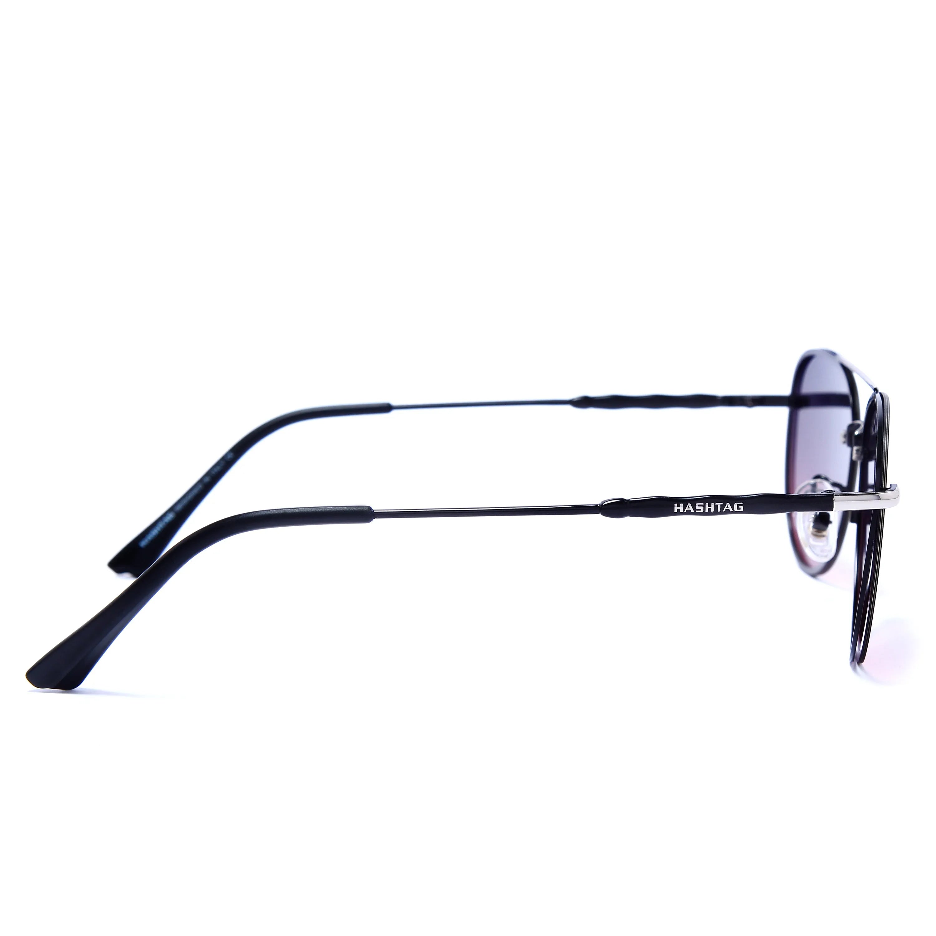 Nuvia | Gradient Blue pink Medium Full Rim Aviator Sunglasses for Men & Women [Polarized]