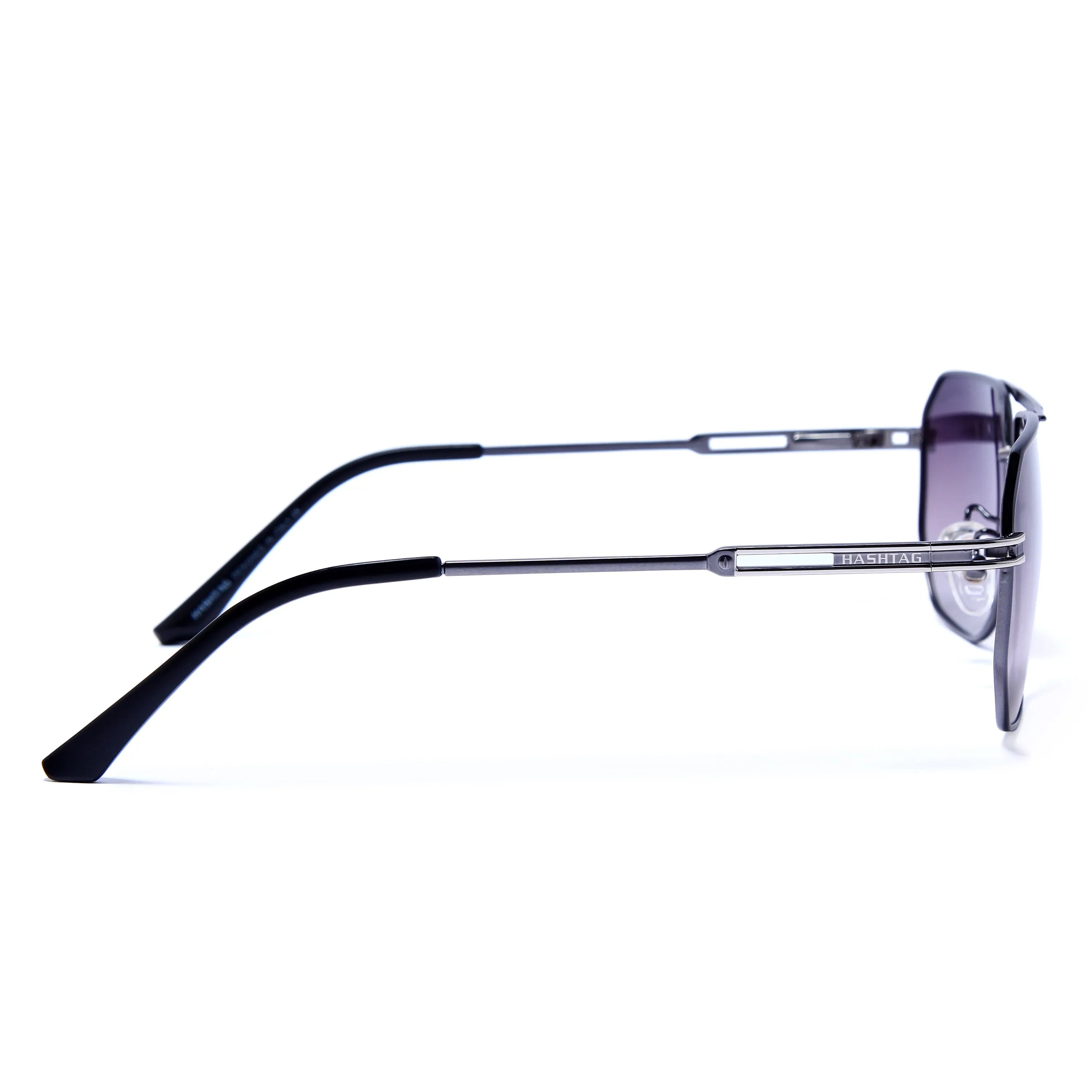Sion | Gradient Purple Medium Full Rim Haxagonal Sunglasses for Men & Women [Polarized]