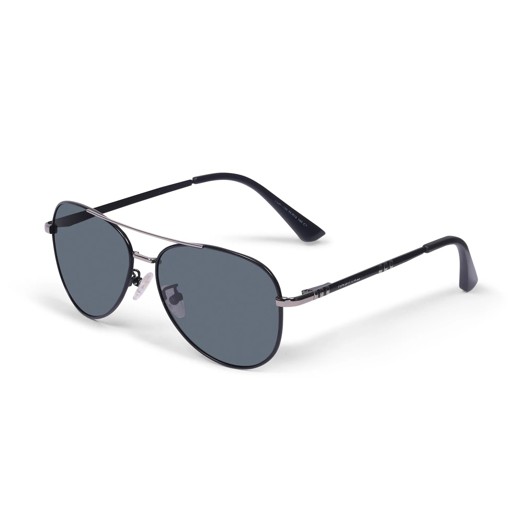 Tessera | Black Medium Full Rim Aviator Sunglasses for Men & Women [Polarized]