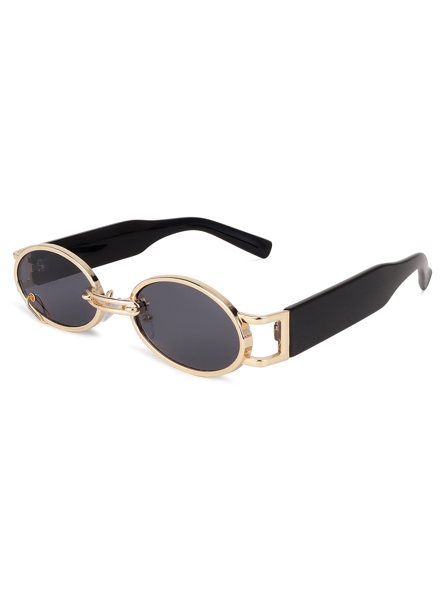 Darkion | Grey Medium Full Rim Oval Sunglasses for Women [UV-protected]