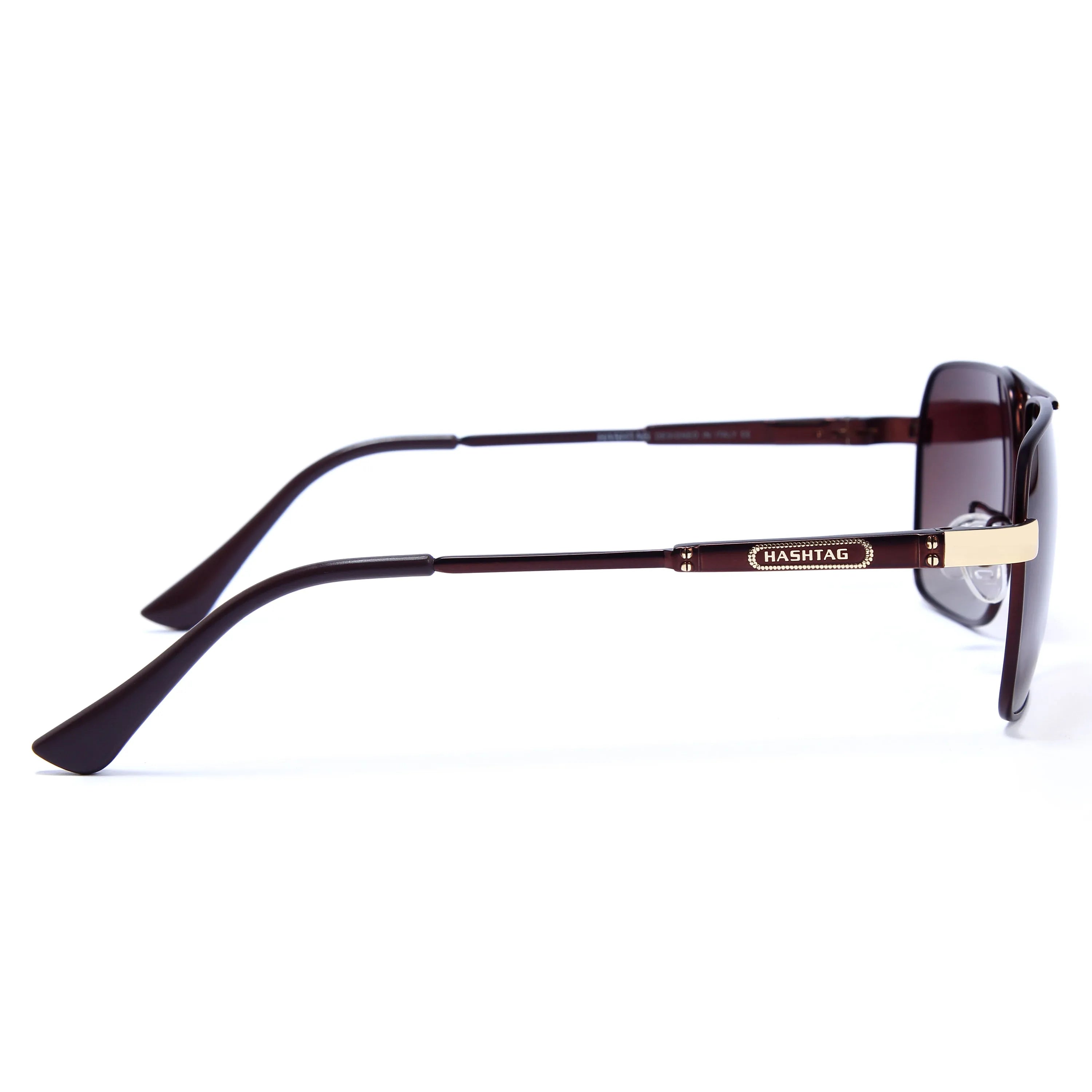Inferna | Gradient Brown Medium Full Rim RECTANGLE Sunglasses for Men & Women [Polarized]