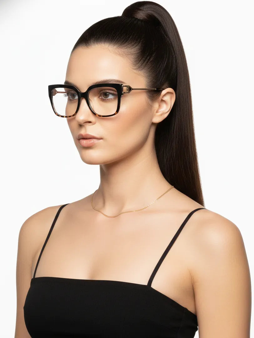 DayLight | Transparent/Grey Large Full Rim Square Sunglasses for Men & Women [Photochromic]