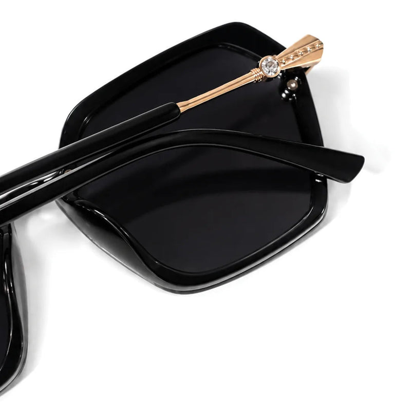 Veilion | Black Large Full Rim Hexagonal Sunglasses for Women [UV-protected]
