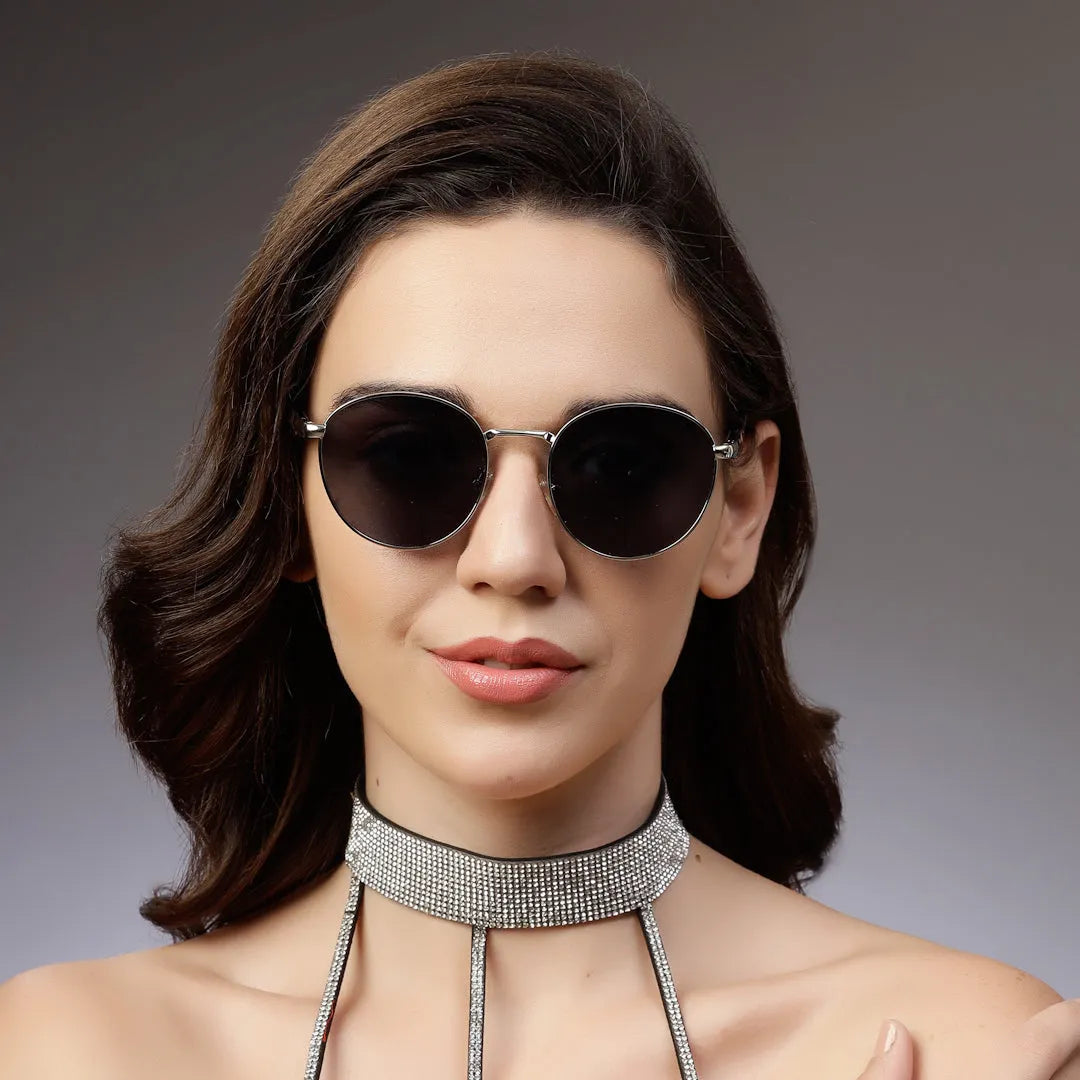 Platinum | Grey Medium Full Rim Oval Sunglasses for Men & Women [UV-protected]