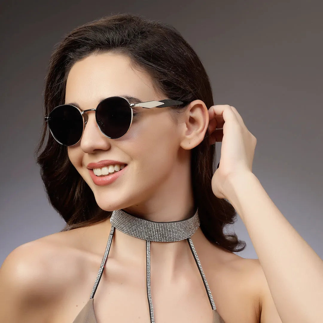 Platinum | Grey Medium Full Rim Oval Sunglasses for Men & Women [UV-protected]