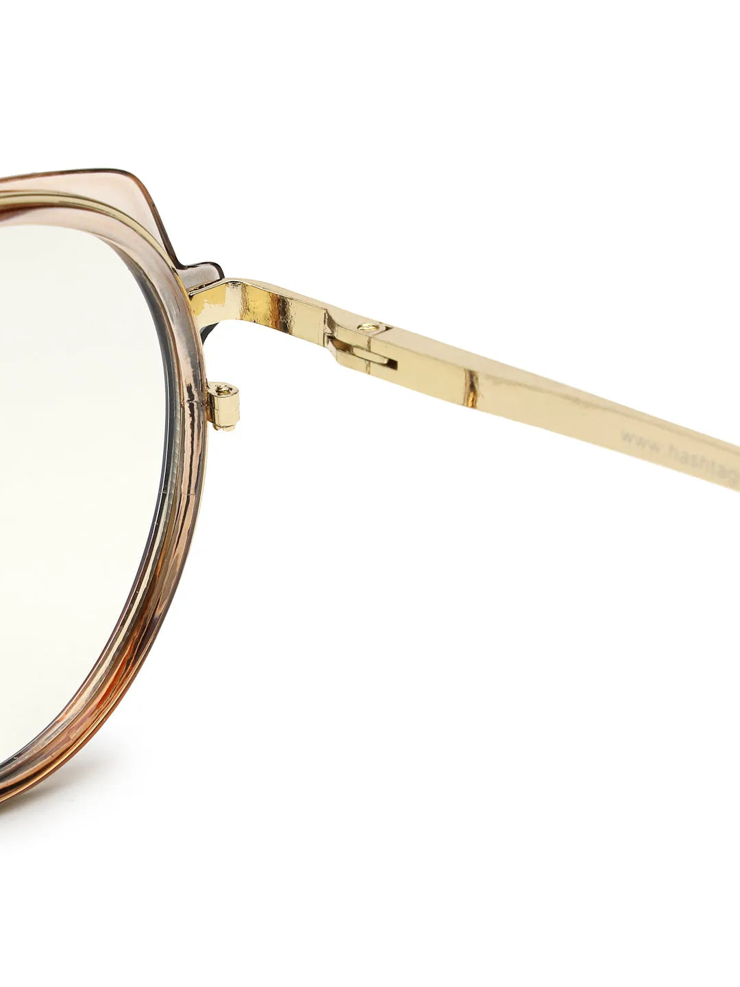 Photogrey | Gradient Brown & Golden Medium Full Rim Round Sunglasses for Men & Women [Photochromic]