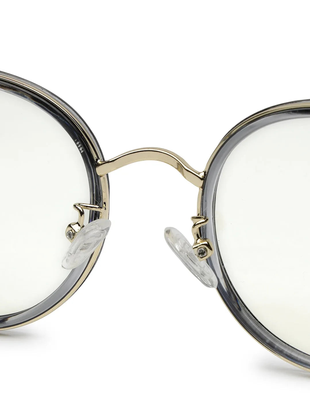 Photogrey | Grey & Golden Medium Full Rim Round Sunglasses for Men & Women [Photochromic]