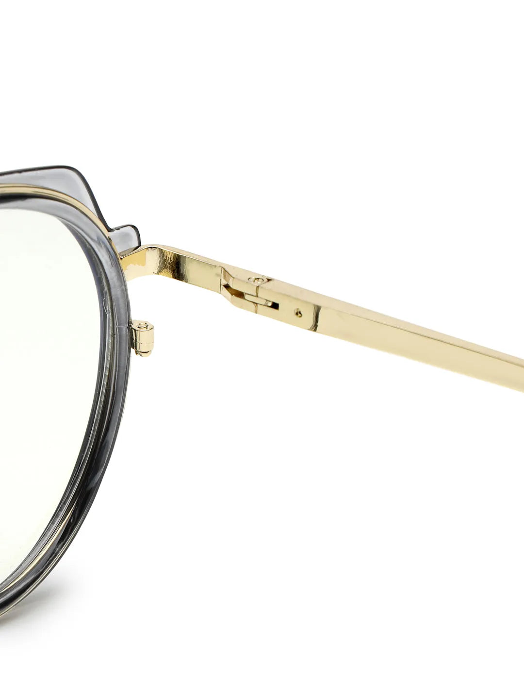 Photogrey | Grey & Golden Medium Full Rim Round Sunglasses for Men & Women [Photochromic]