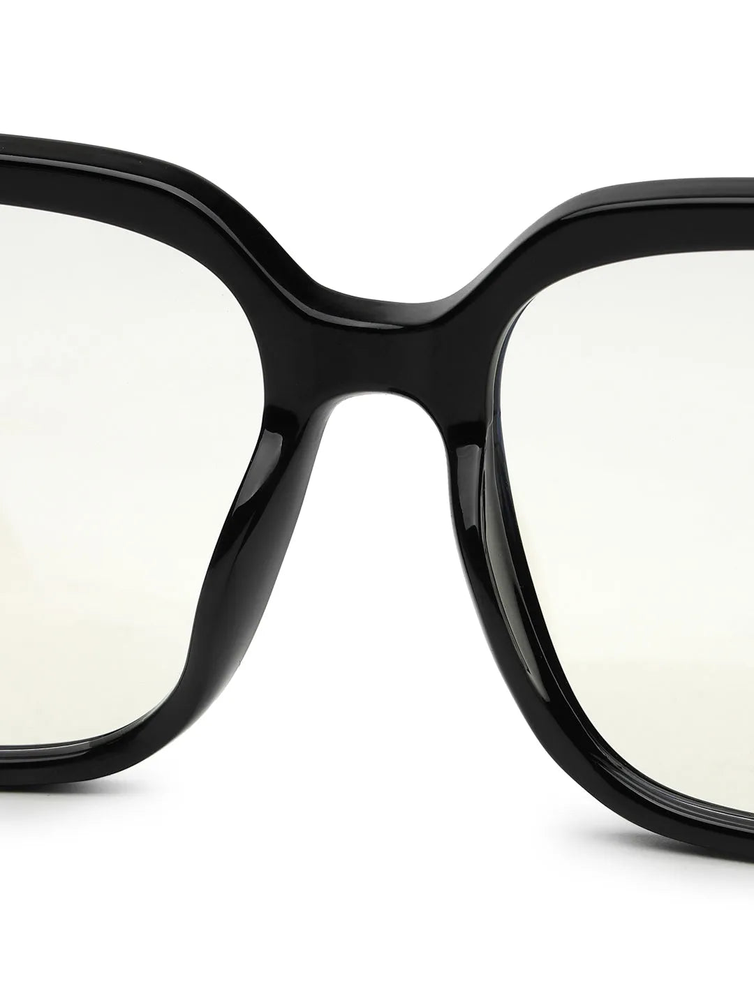 DayLight | Transparent/Black Large Full Rim Square Sunglasses for Men & Women [Photochromic]