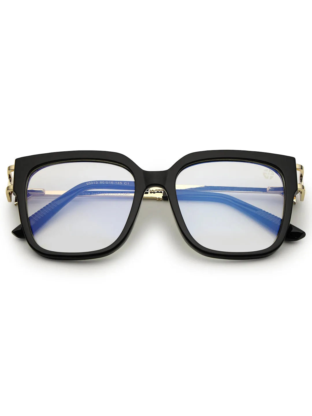 DayLight | Transparent/Black Large Full Rim Square Sunglasses for Men & Women [Photochromic]