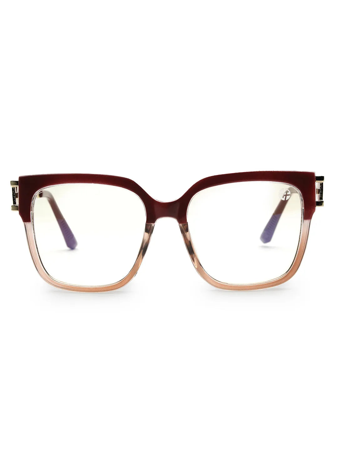DayLight | Transparent/Brown Large Full Rim Square Sunglasses for Men & Women [Photochromic]