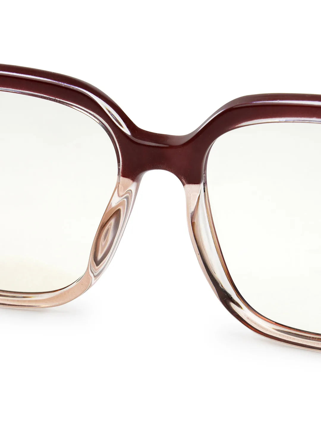 DayLight | Transparent/Brown Large Full Rim Square Sunglasses for Men & Women [Photochromic]