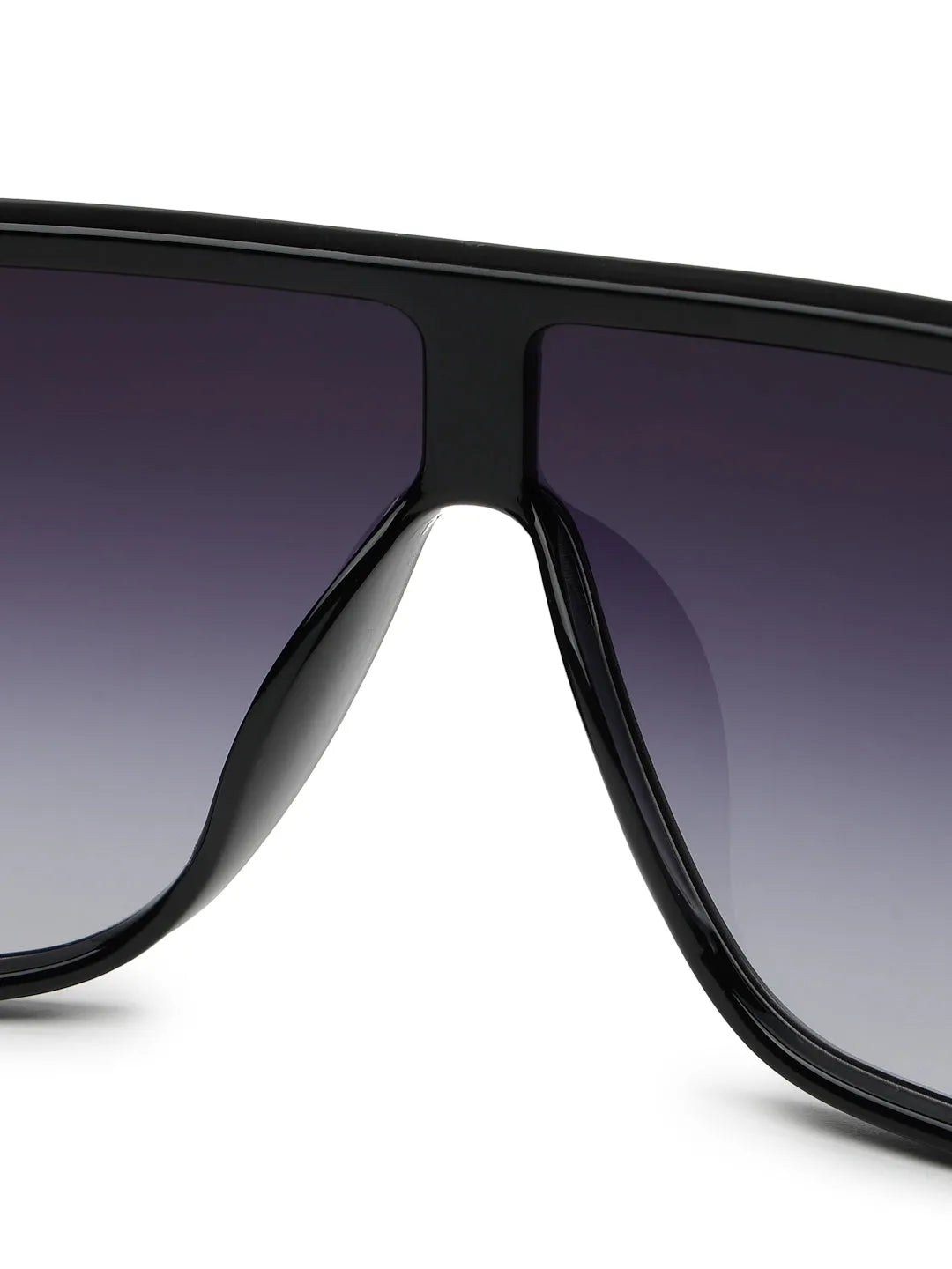 Texas | Gradient Black Medium Full Rim Shield Sunglasses for Men & Women [UV-protected]