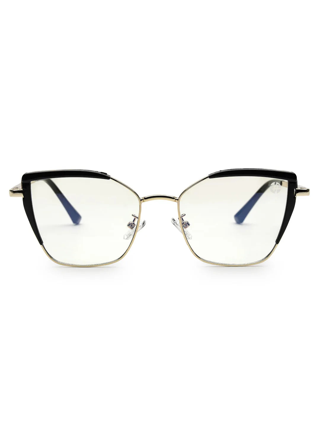 Swit | Black & Golden Large Full Rim Cateye Sunglasses for Women [Photochromic]