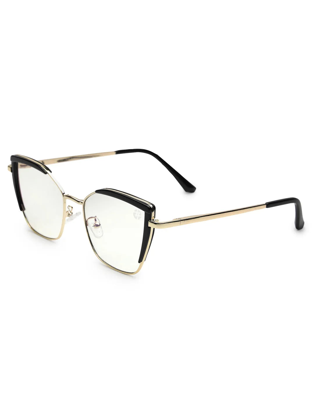 Swit | Black & Golden Large Full Rim Cateye Sunglasses for Women [Photochromic]