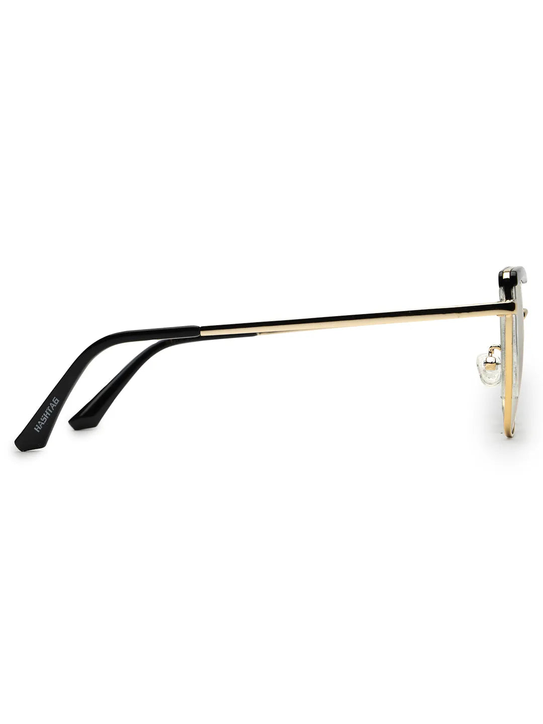 Swit | Black, Transparent & Golden Large Full Rim Cateye Sunglasses for Women [Photochromic]