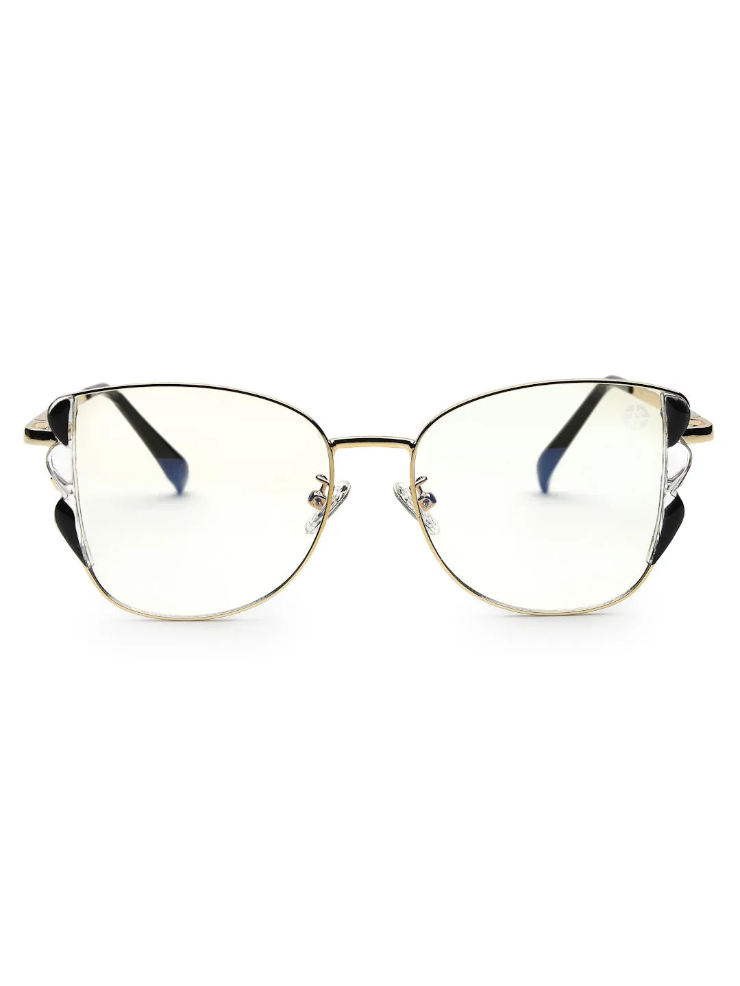 Astralor | Golden & Black Medium Full Rim Cateye Sunglasses for Women [Photochromic]