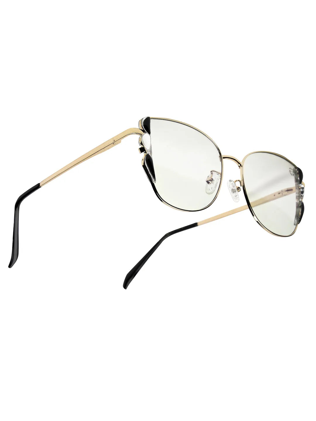 Astralor | Golden & Black Medium Full Rim Cateye Sunglasses for Women [Photochromic]