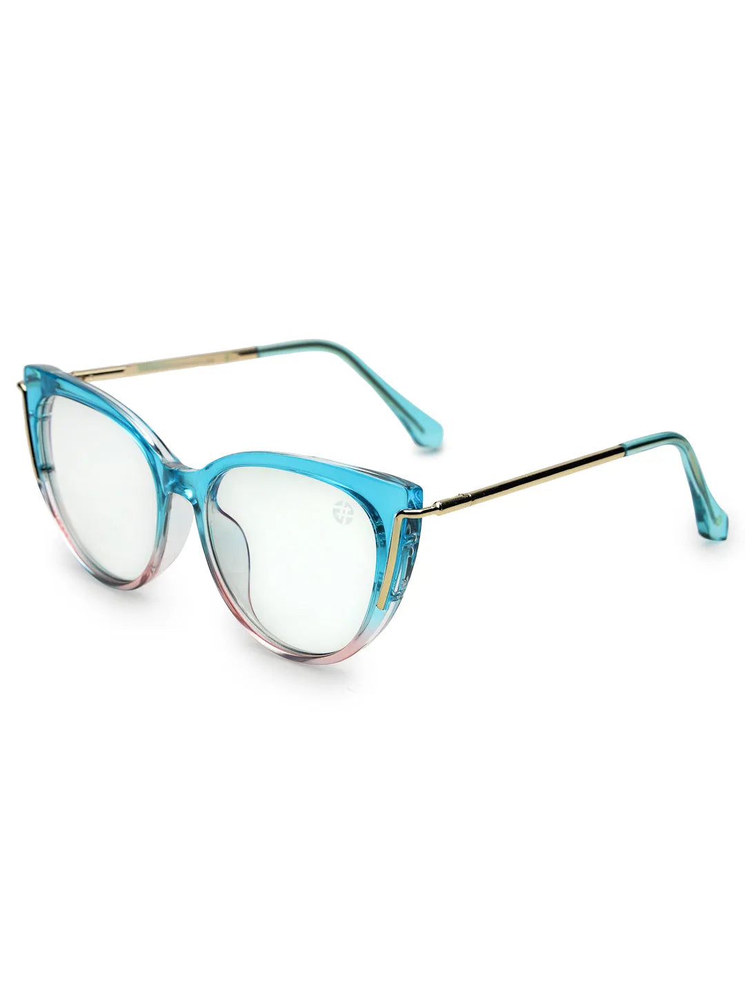 Lythion | Gradient Blue Large Full Rim Cateye Sunglasses for Women [Photochromic]