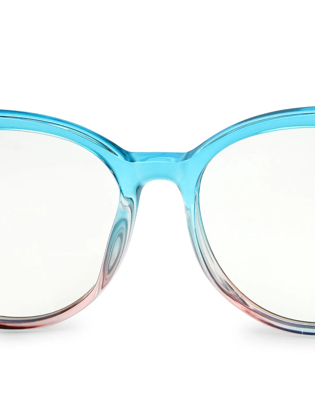 Lythion | Gradient Blue Large Full Rim Cateye Sunglasses for Women [Photochromic]