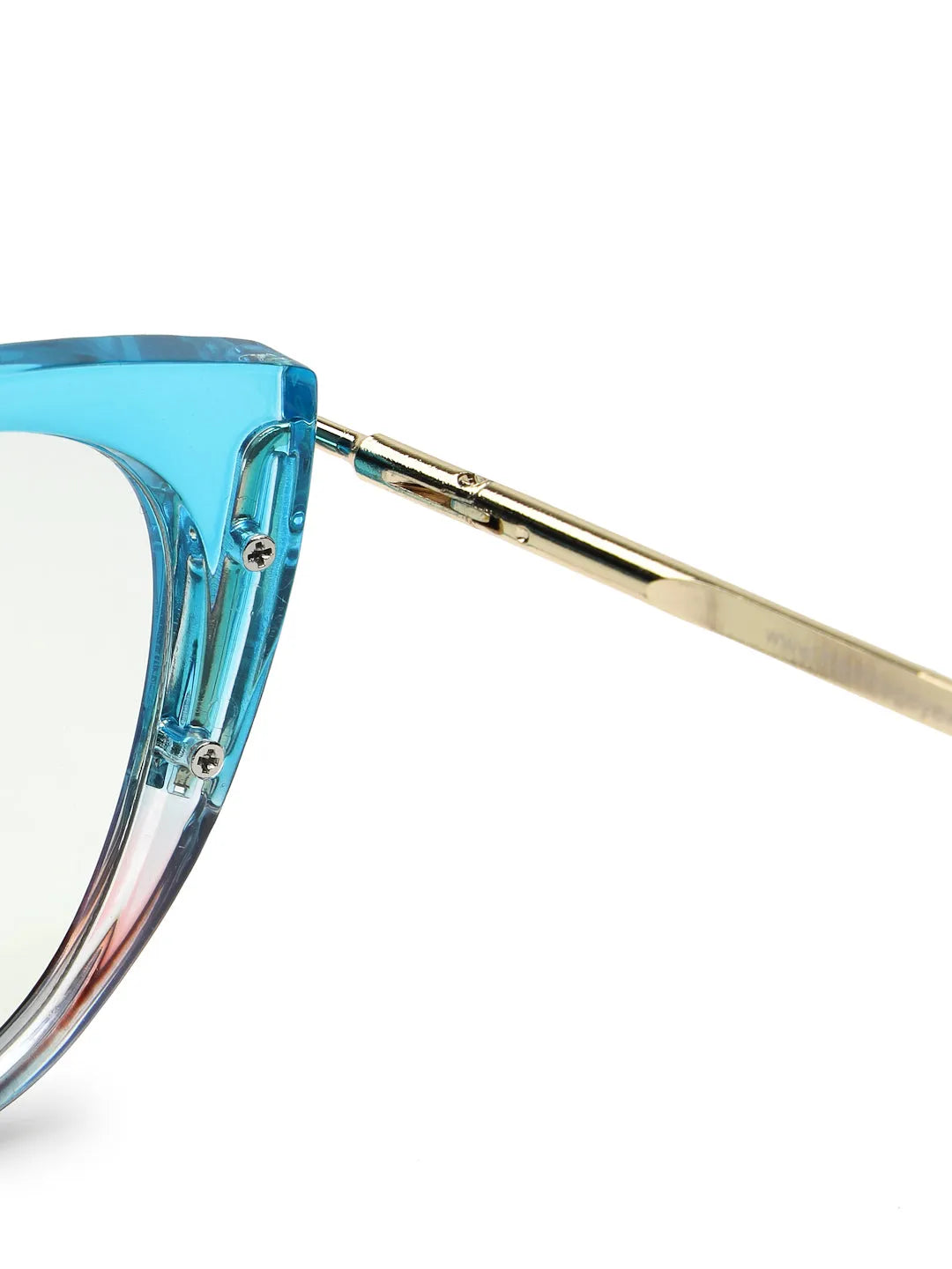 Lythion | Gradient Blue Large Full Rim Cateye Sunglasses for Women [Photochromic]