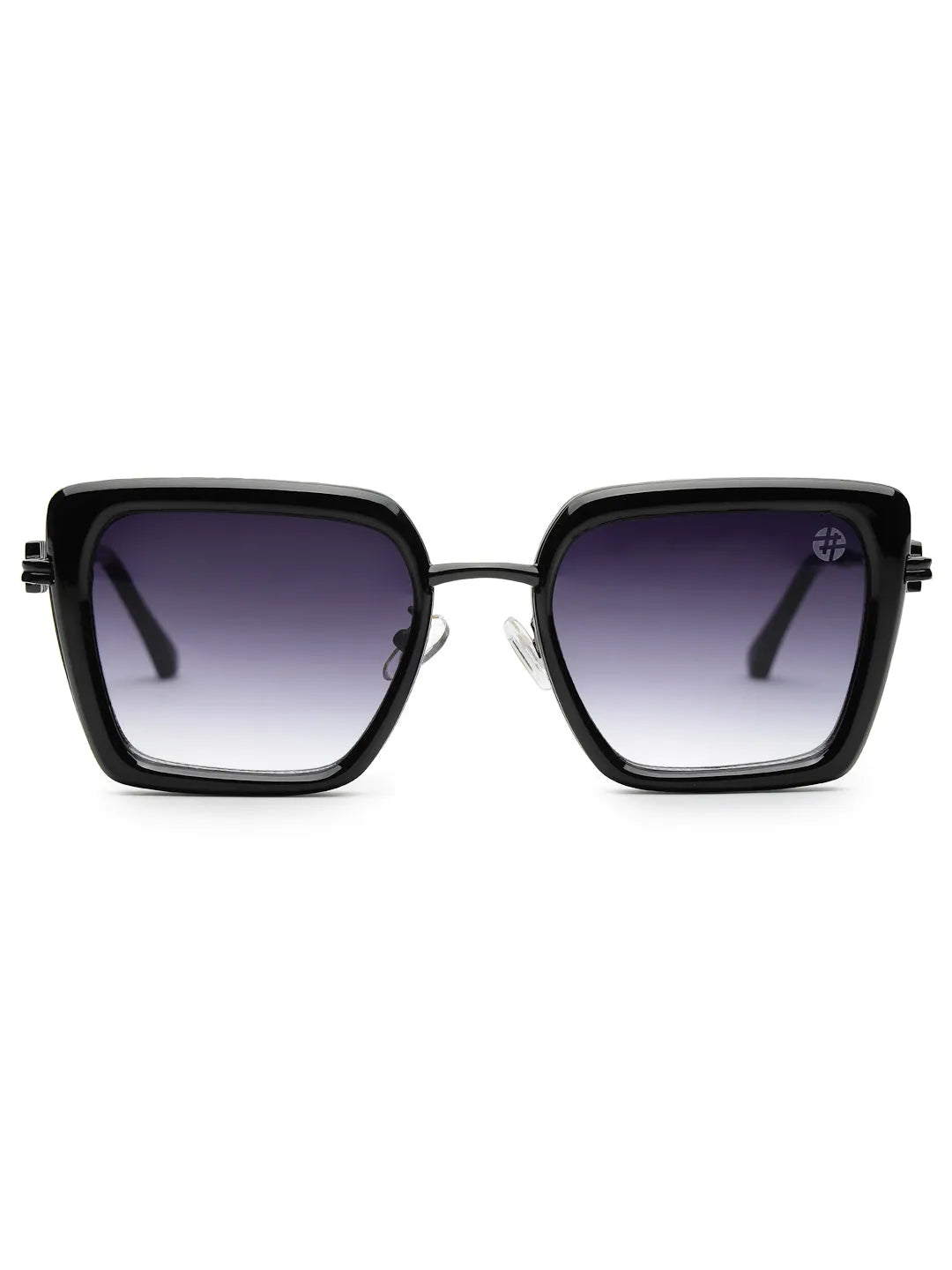 DuskDazzle | Black Large Full Rim Cateye Sunglasses for Women [UV-protected]
