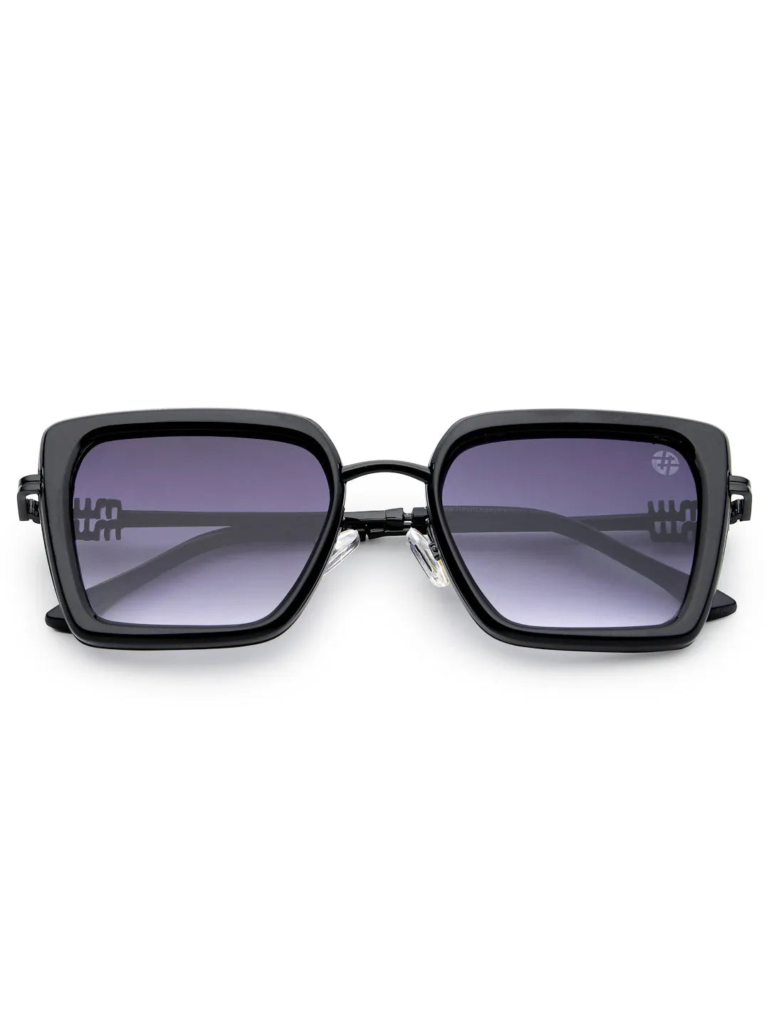DuskDazzle | Black Large Full Rim Cateye Sunglasses for Women [UV-protected]