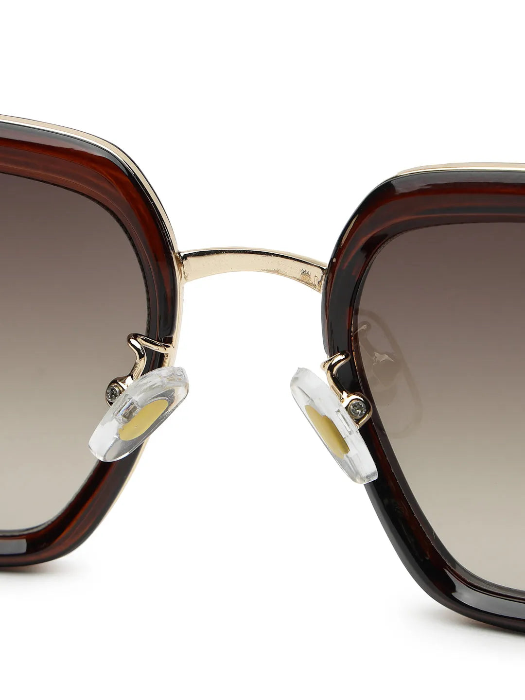 DuskDazzle | Brown & Golden Large Full Rim Cateye Sunglasses for Women [UV-protected]
