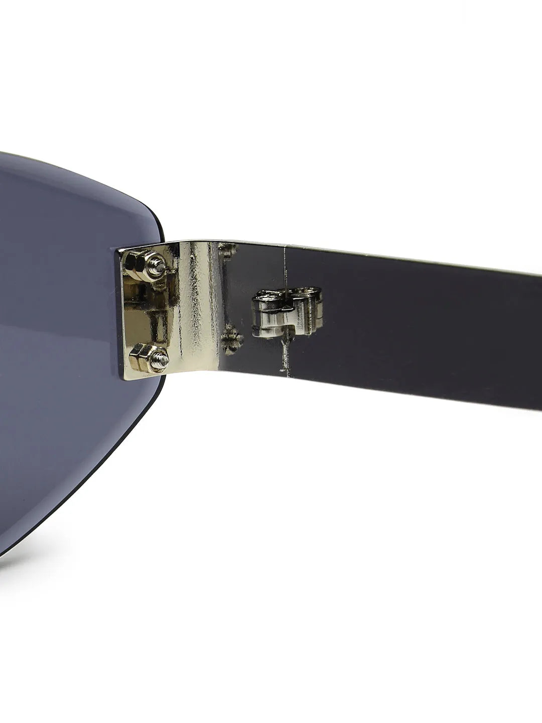 SEVA | Silver Medium Rim Less Diamond with Lock Side Hinges Sunglasses for Men & Women [UV-protected]