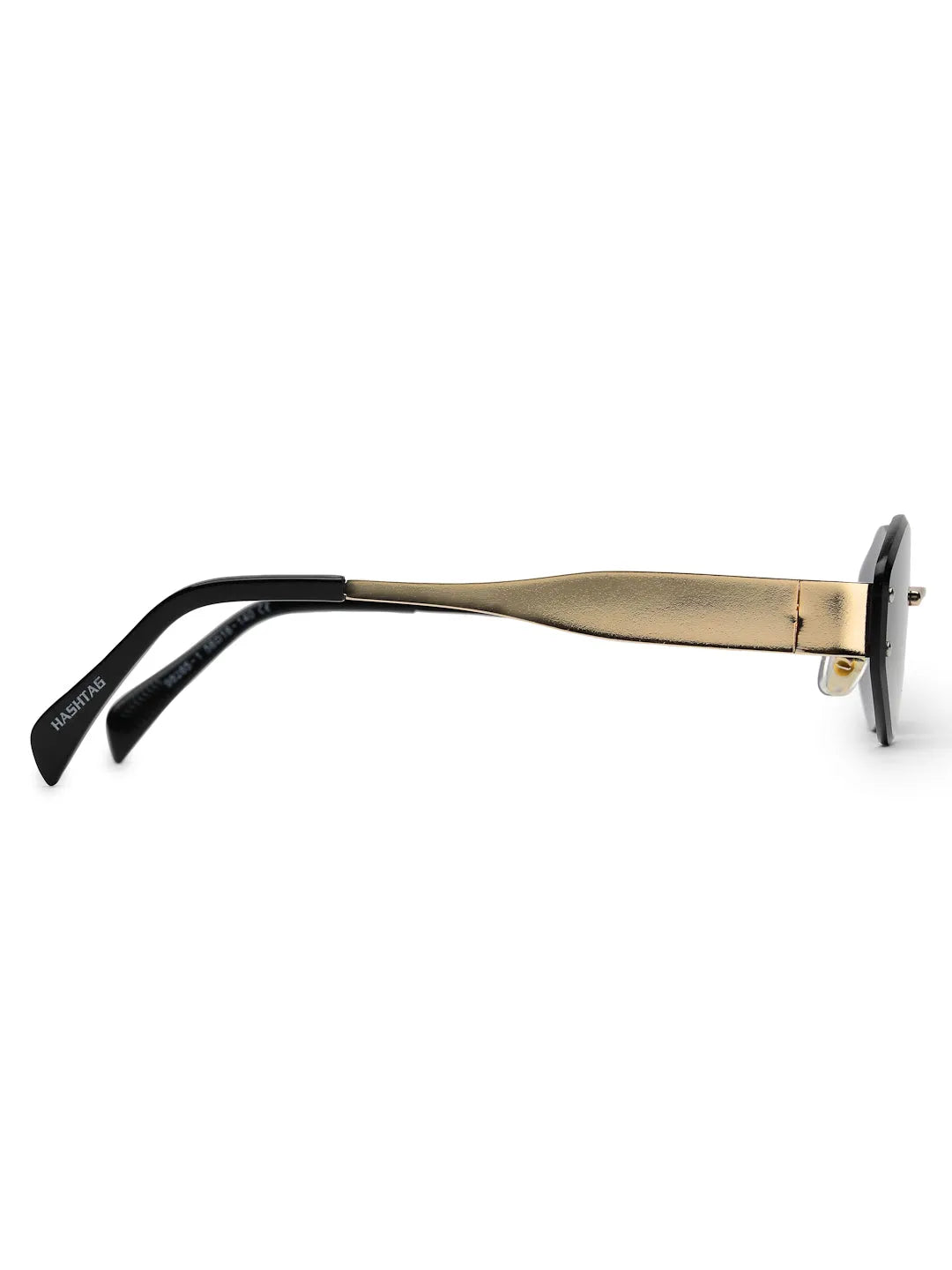 SEVA | Golden Black Medium Rim Less Diamond with Lock Side Hinges Sunglasses for Men & Women [UV-protected]
