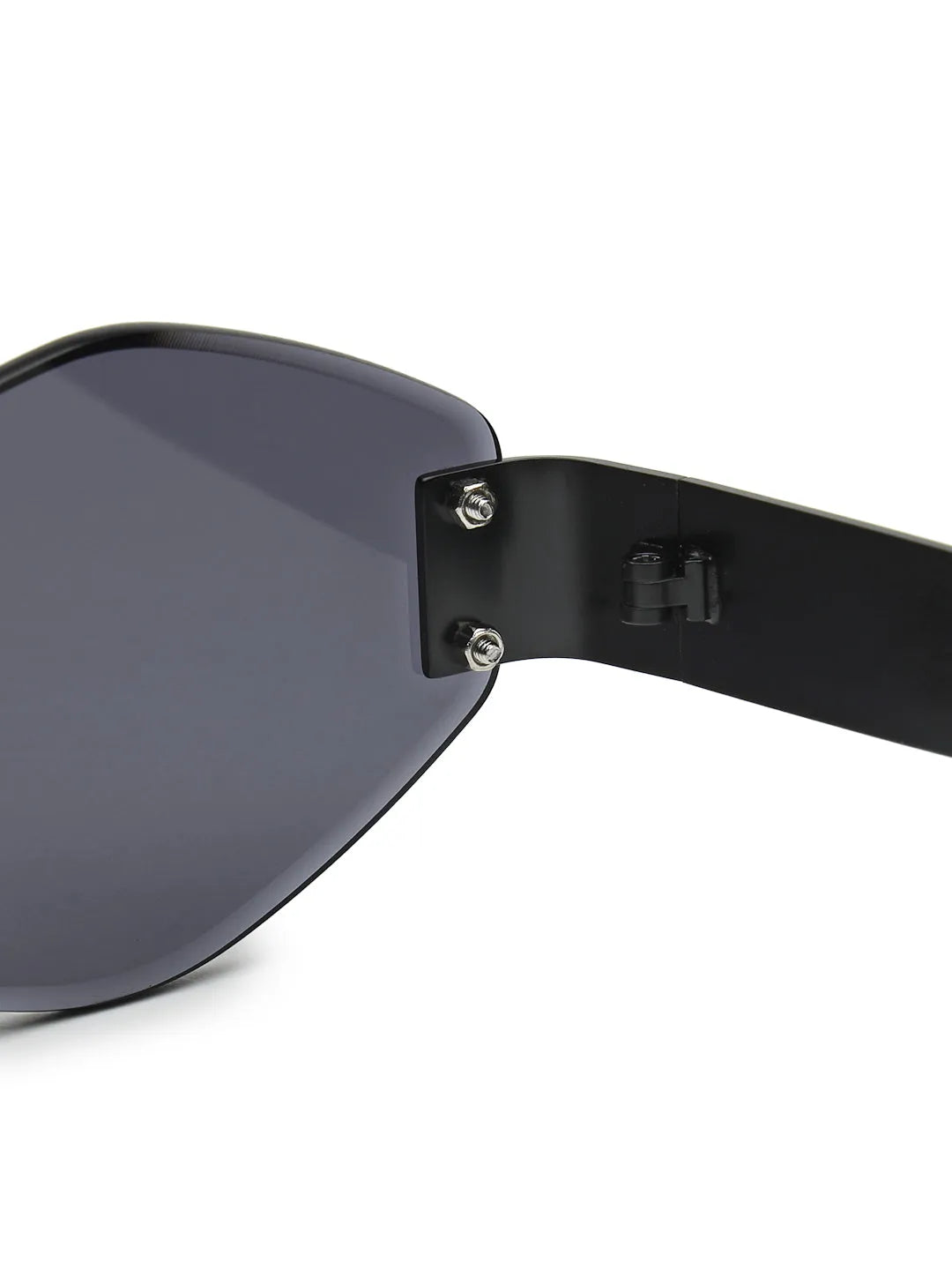 SEVA | Black Medium Rim Less Diamond with Lock Side Hinges Sunglasses for Men & Women [UV-protected]
