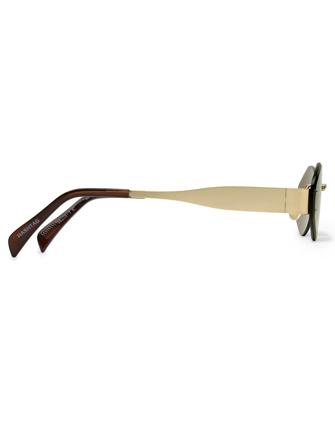 SEVA | Golden Medium Rim Less Diamond with Lock Side Hinges Sunglasses for Men & Women [UV-protected]