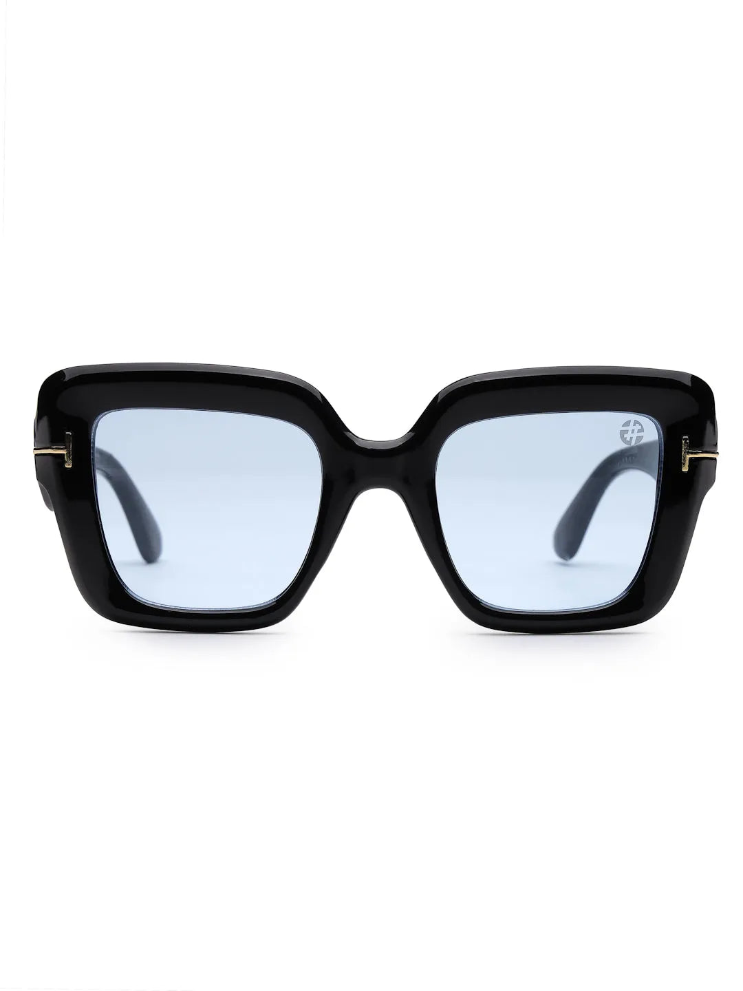 GlareGuard | Light Blue Medium Full Rim Square Sunglasses for Men & Women [UV-protected]