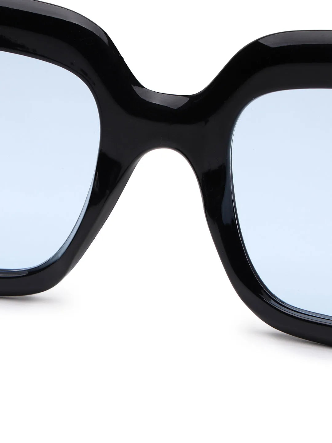 GlareGuard | Light Blue Medium Full Rim Square Sunglasses for Men & Women [UV-protected]