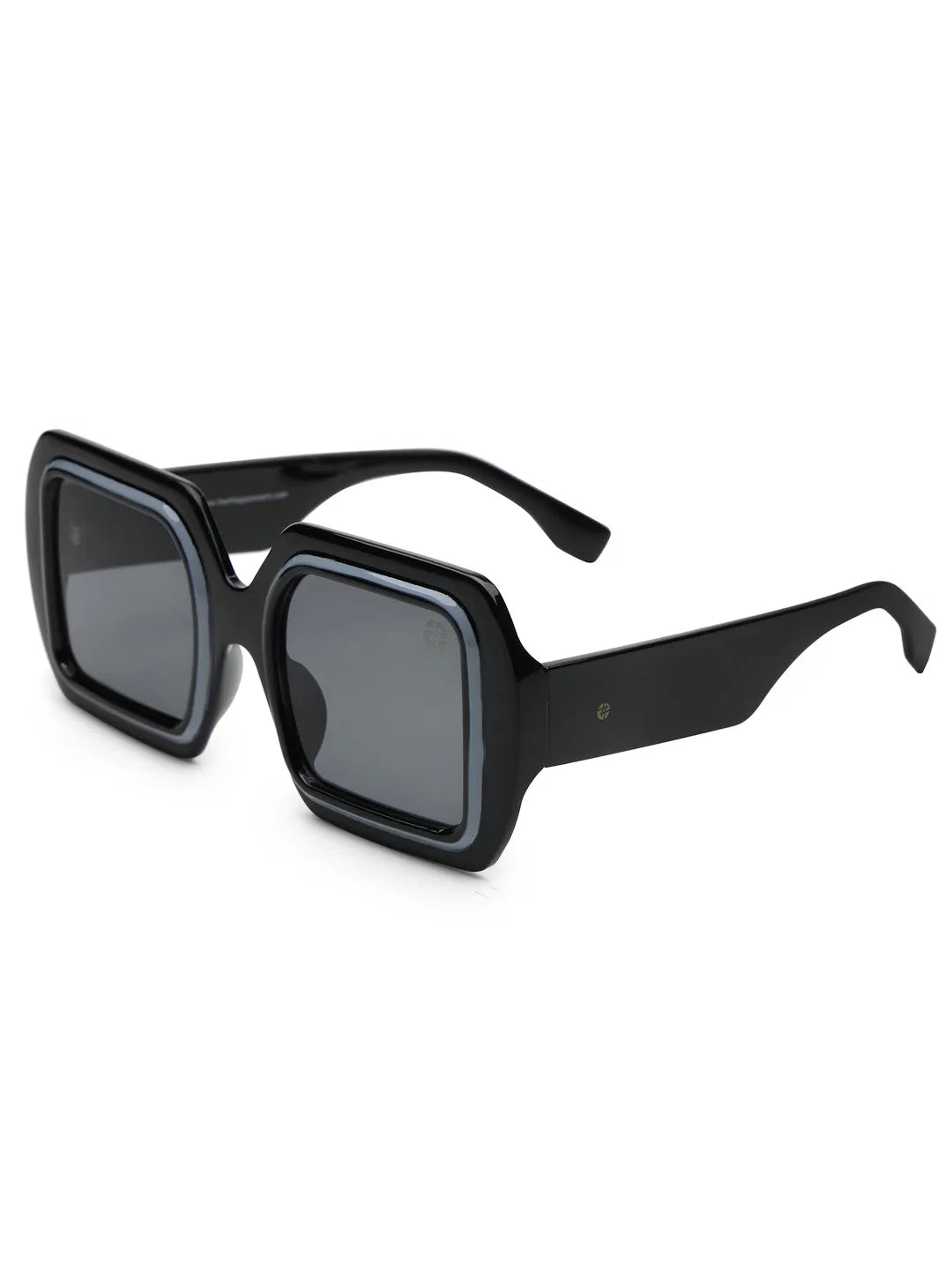 Jumbo | Black Medium Full Rim Square Sunglasses for Men & Women [UV-protected]