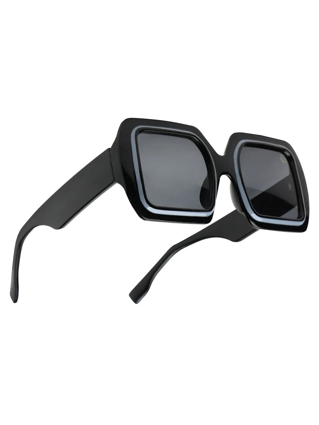 Jumbo | Black Medium Full Rim Square Sunglasses for Men & Women [UV-protected]
