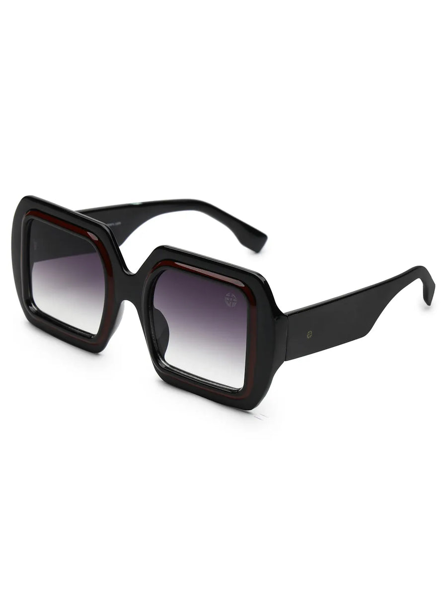 Jumbo | Gradient Black Medium Full Rim Square Sunglasses for Men & Women [UV-protected]