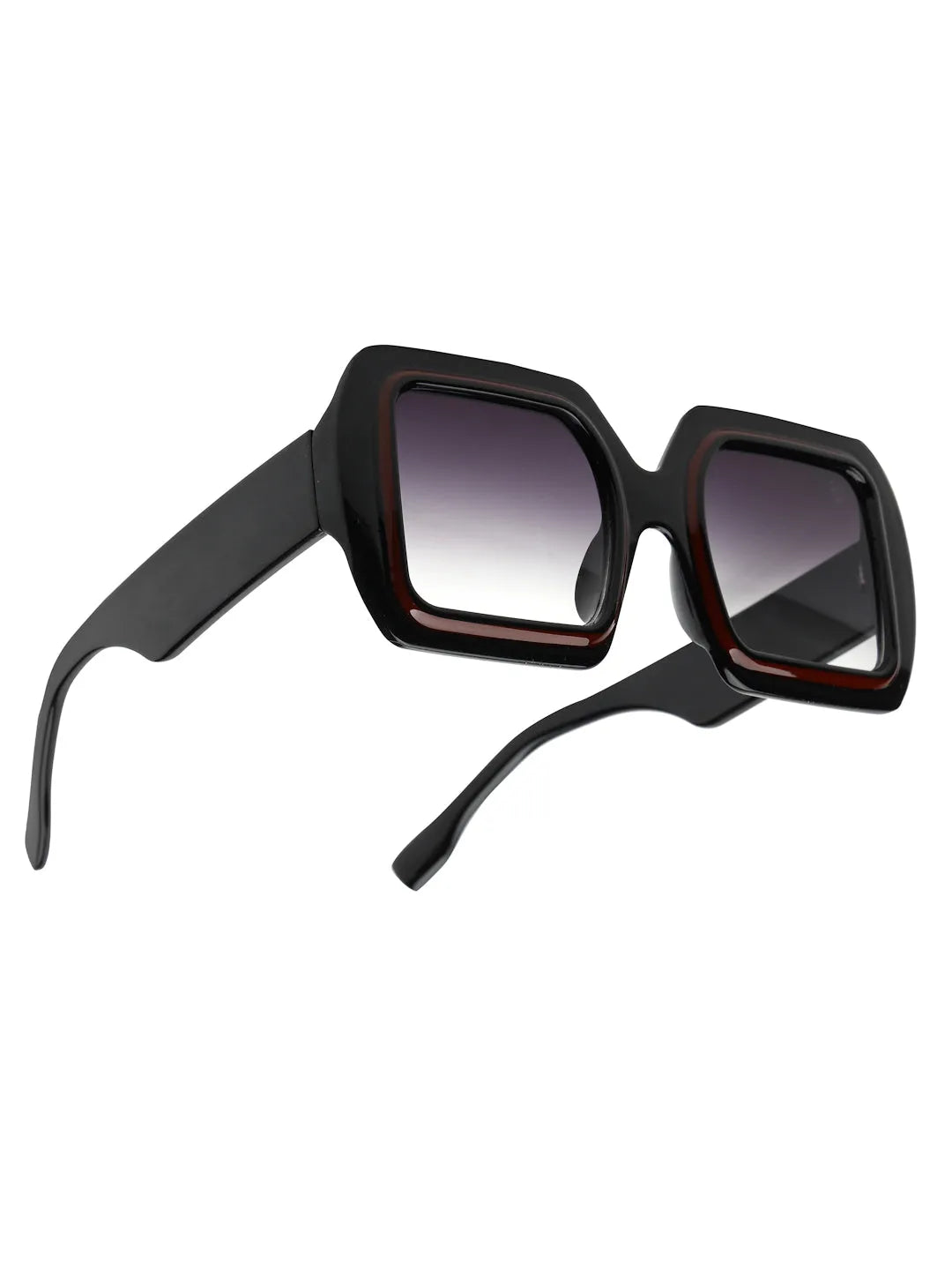 Jumbo | Gradient Black Medium Full Rim Square Sunglasses for Men & Women [UV-protected]
